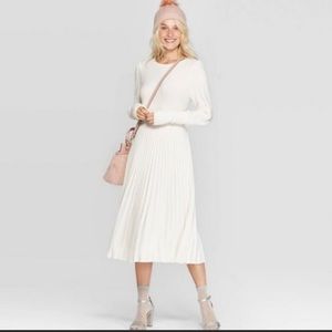 A New Day Pleated Midi Skirt